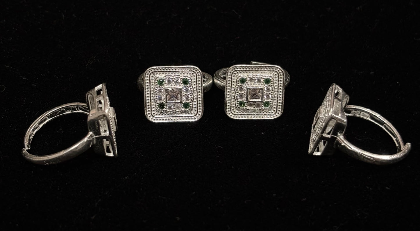 Fancy Silver Antique Toe Rings