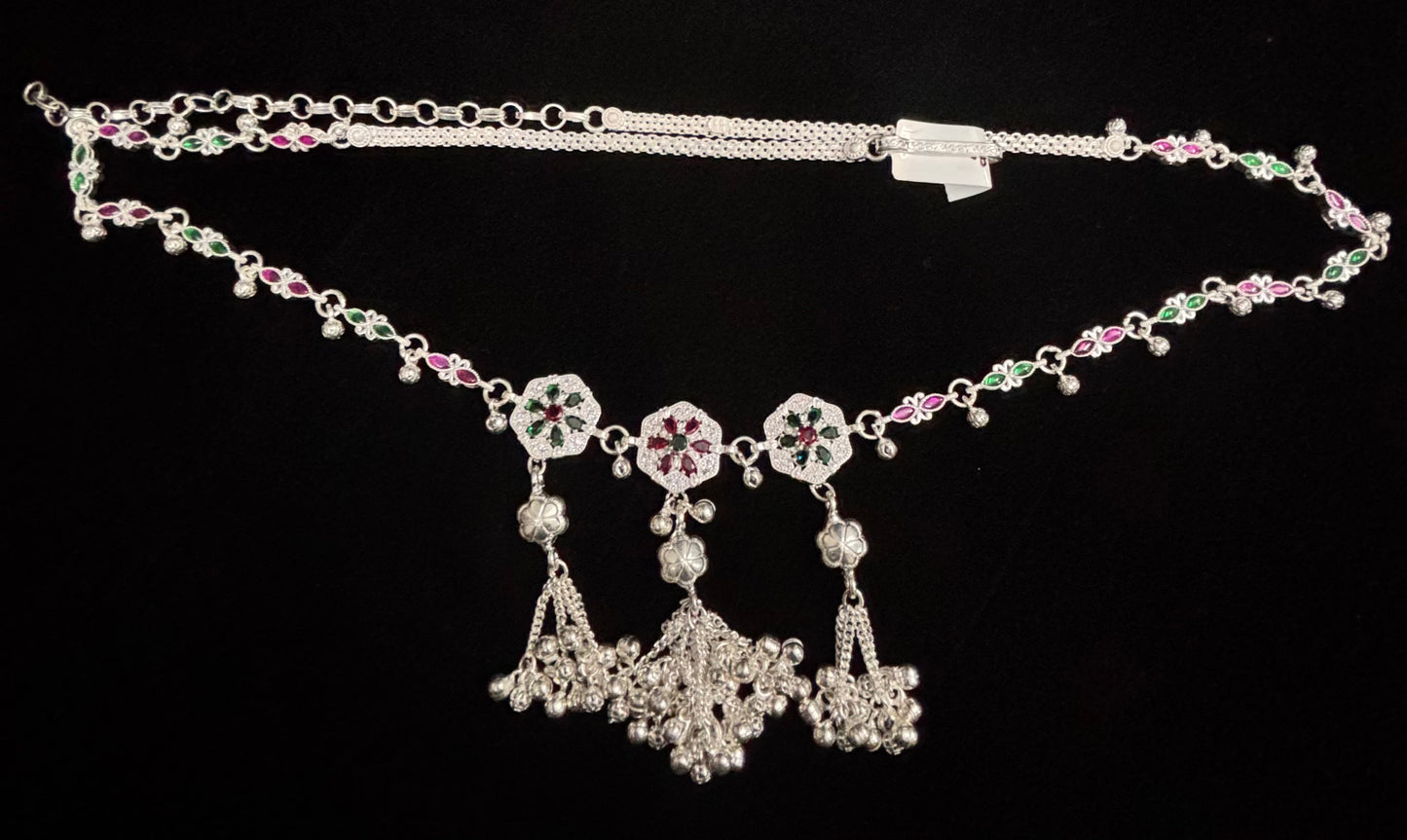 Antique Silver Full waist Belt Kardhani