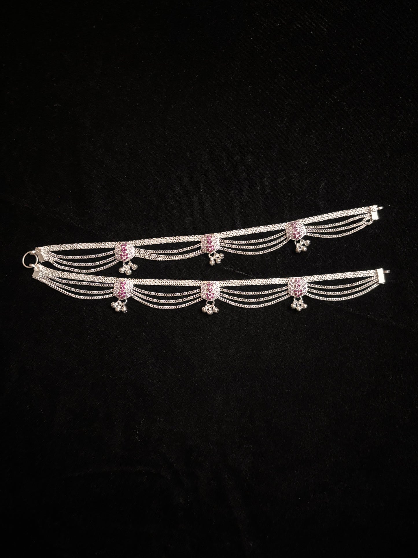 Antique Silver Fancy Anklets Payal