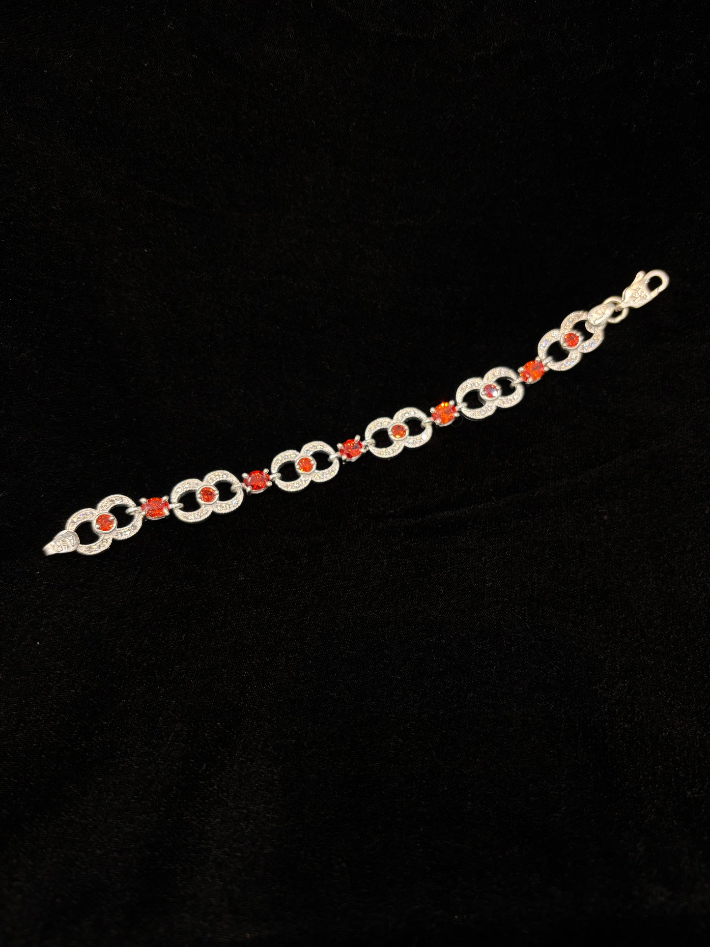 Silver Antique Stone Bracelet