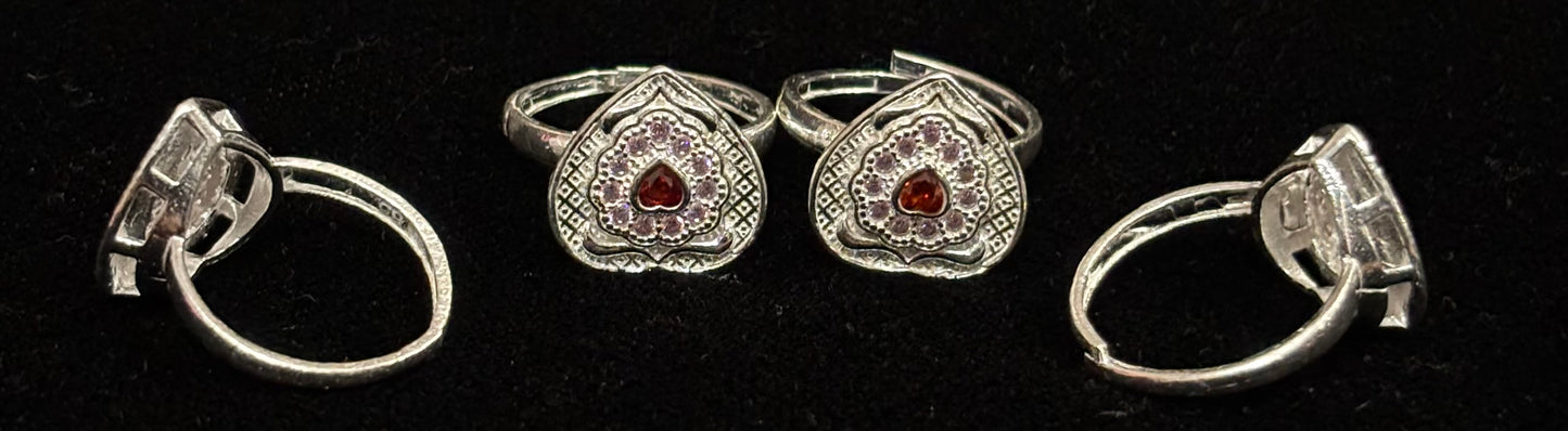 Fancy Silver Antique Toe Rings