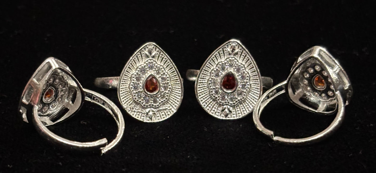 Fancy Silver Antique Toe Rings