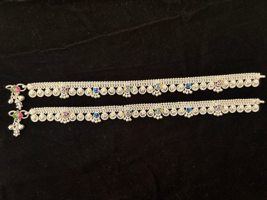 Handcrafted Silver Anklets Payal