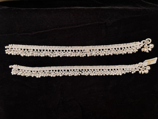 Vintage Silver Handmade Anklets Payal