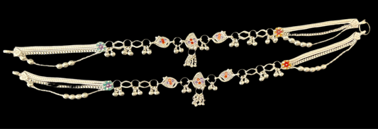Fancy Silver Anklets Payal